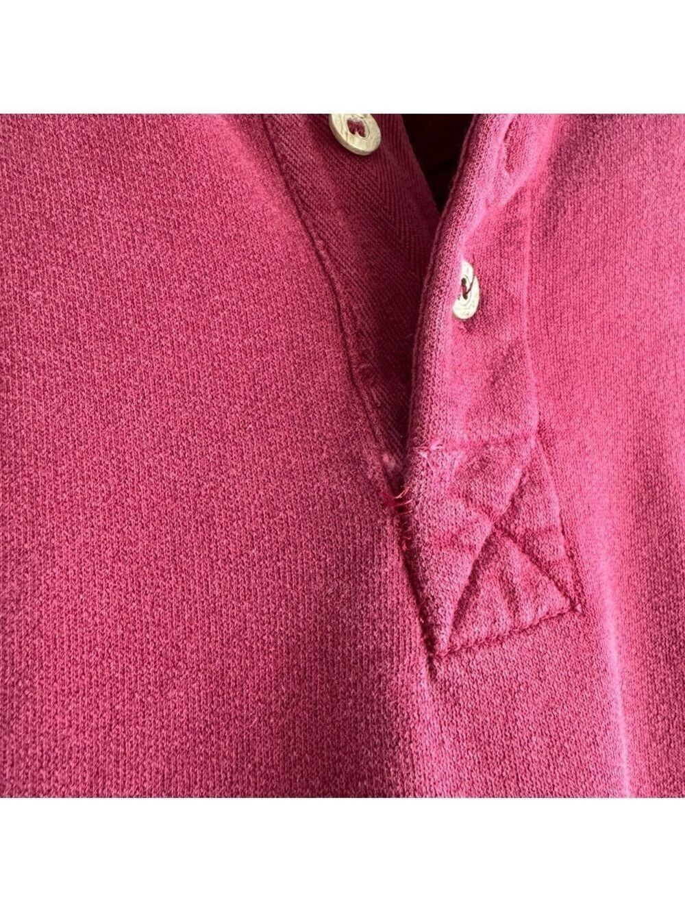Vintage Cotton Pullover Sweatshirt Sz M Maroon Distressed Worn In Casual GUC - Picture 4 of 13